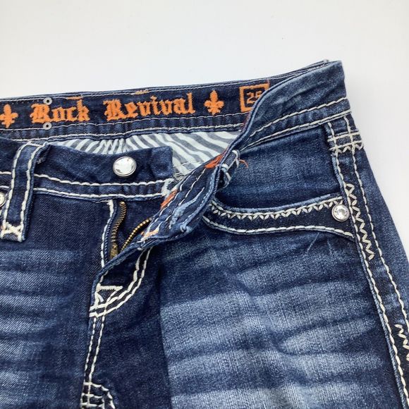 Rock Revival Womens Donna Boot Denim Jeans Blue Size 25 - Picture 5 of 12